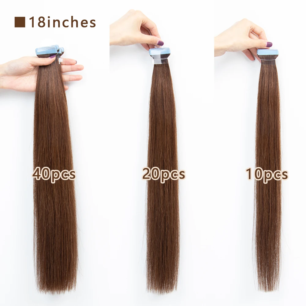 European Human Hair Tape in Hair Extensions Invisible Seamless Skin Weft Tape Hair Natural Black Brown Blonde Cuticle Remy Hair