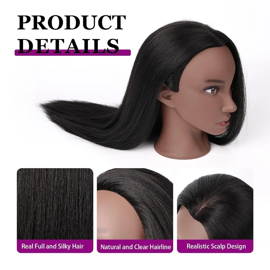 Голова манекена, кукла-манекен, голова 80, настоящие человеческие черные волосы для укладки, косметологии, макияжа, парикмахерской, тренировочная голова с