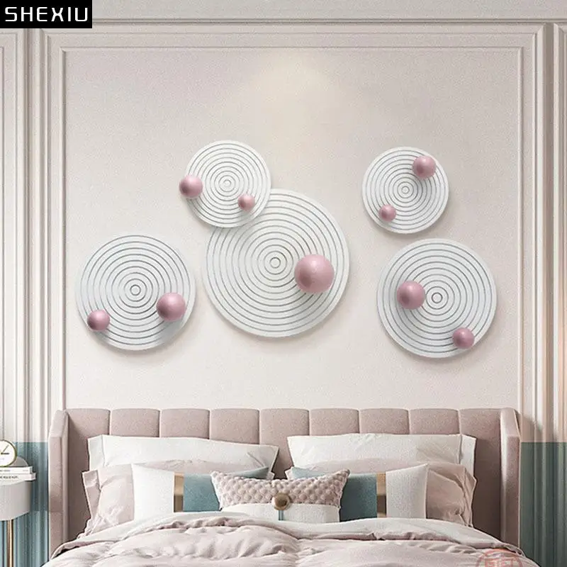 

Metal Ball Crafts 3D Relief Hanging Pictures Wall Ornaments Aesthetic Room Decor Living Room Backdrop Wall-mounted Decoration