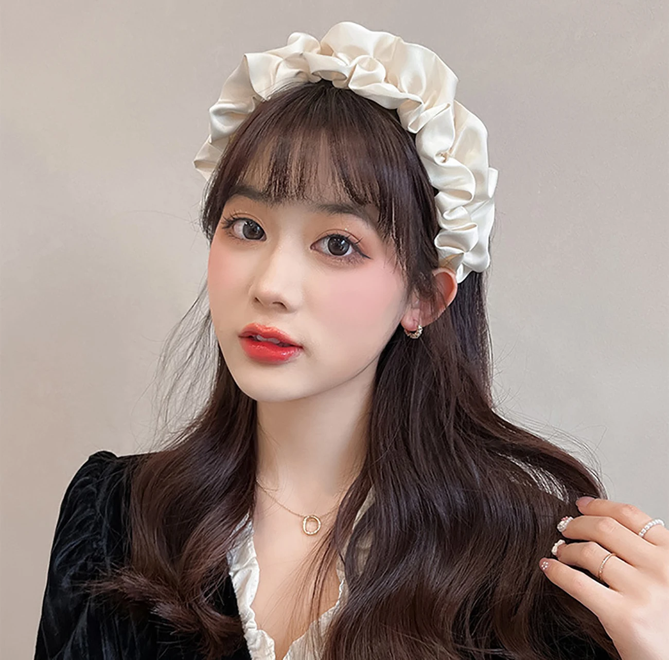 FANYIN 2024 New Wide Edge Folded Hair Hoops Show Small Face Sweet Elegant and Fashionable Hair Accessories