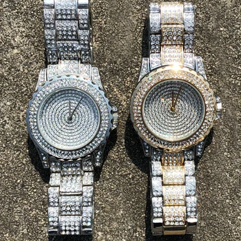 נשים אופנה לצפות יהלום מלא העליון יוקרה מותג קוורץ שעונים לנשים גברות פאנק אלגנטיות