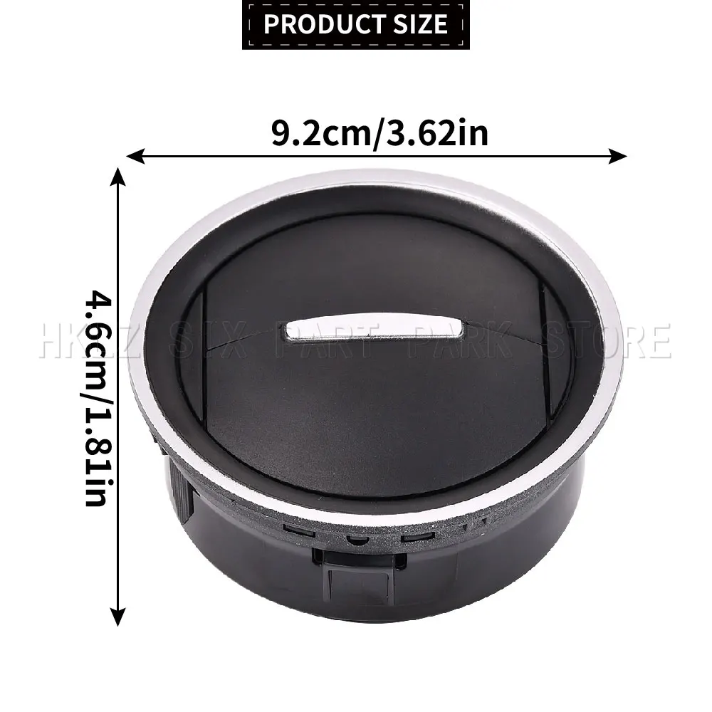 Black Silver Front Dashboard AC Air Vent Grille Diffuser OEM 1S0819703 For VW Up Seat Mii Skoda Citigo Car Accessories