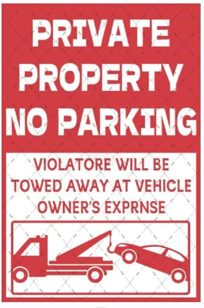Cusde Warning Signs No Parking Metal Tin Sign Private Property Violators Will Be Towed Surveillance Sign Wall Decorations Poster