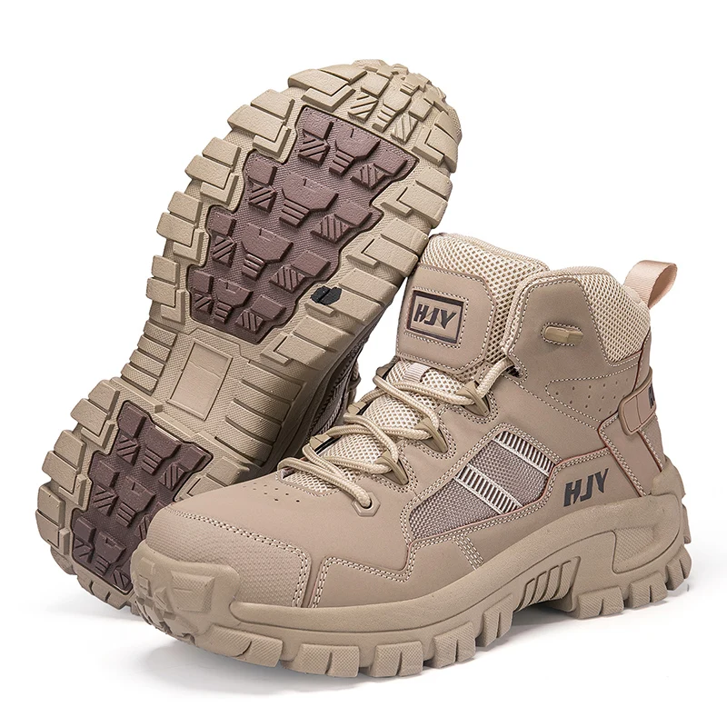 Neue Herren-Taktikstiefel in Übergrößen 39-46, Rutschfeste Outdoor-Wanderschuhe, Verschleißfeste Trekking-Knöchelstiefel – Detail 15
