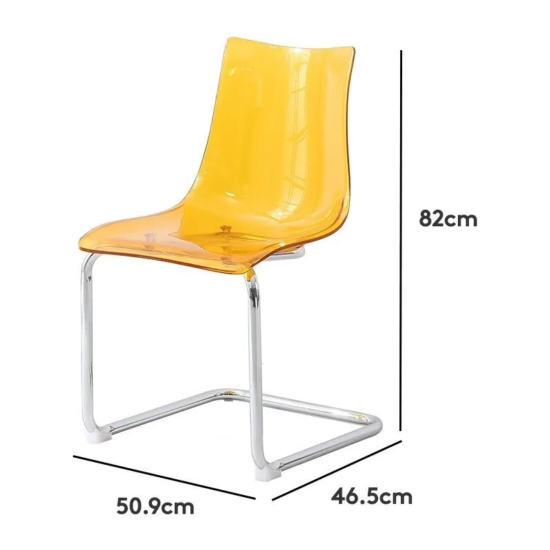 X&D Modern Simple Transparent Chair Designer Yaklitoyas Dining Chair Home Internet Celebrity Creative Backrest Dining Chair 2024