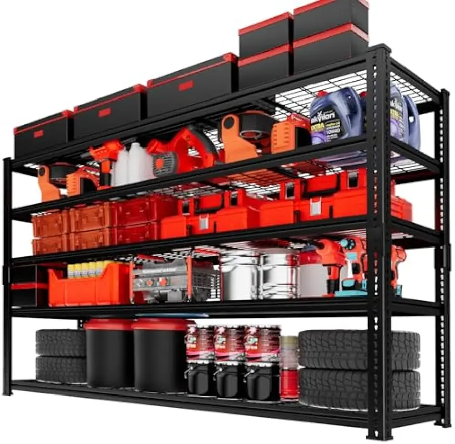 Heavy Duty Metal Storage Rack 5 Tier Adjustable Wire Shelving Unit Garage Pantry Warehouse 3300 LBS Capacity