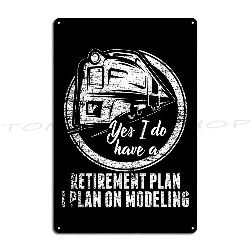 Plan Funny I Plan To Ride It Retirement Metal Sign Retro Bar Club Bar Garage Decoration Printing  Tin Sign Poster