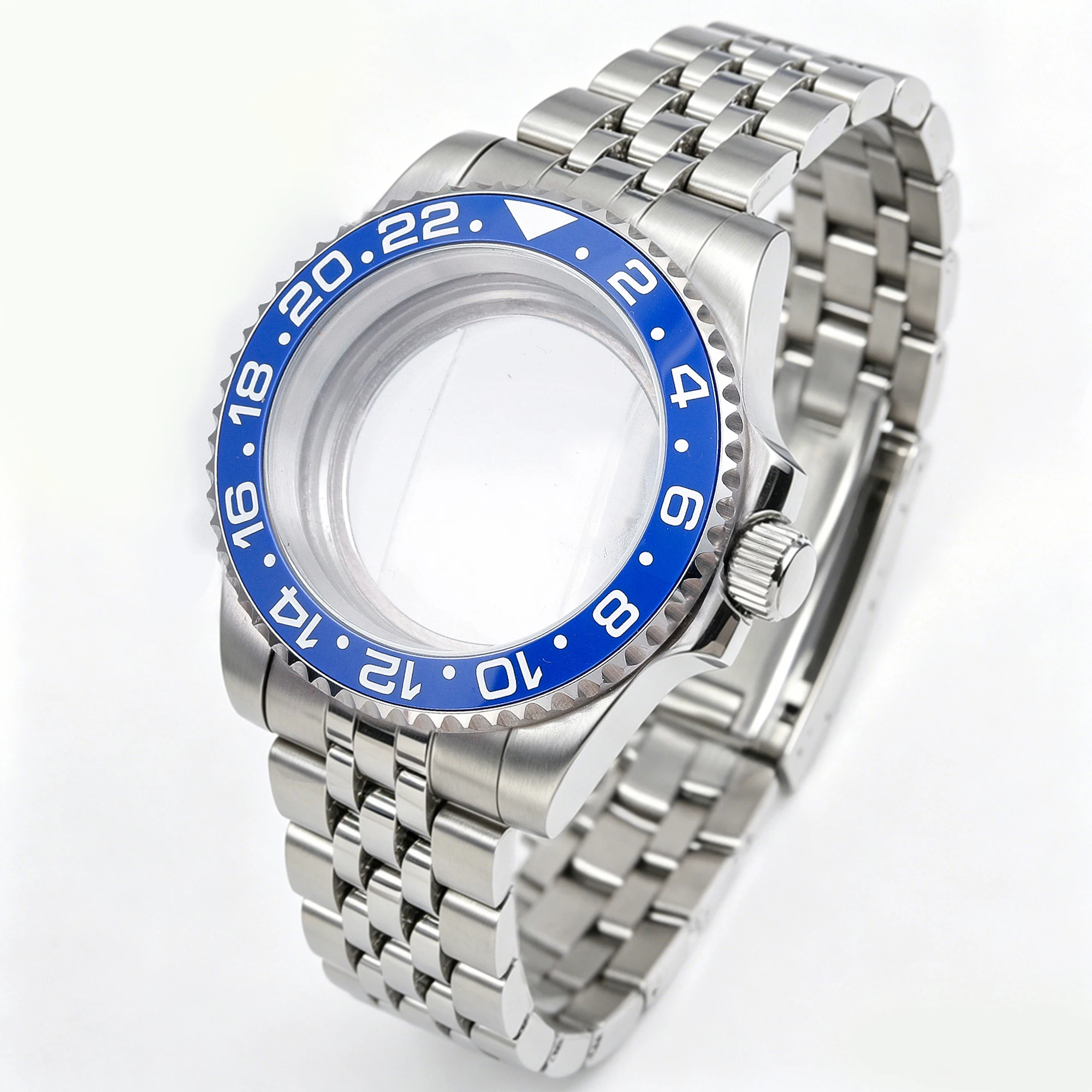 200M Tauchergehäuse 40mm Passend für NH35 NH36 NH34 GMT Uhrengehäuse Jubilee-Armband Saphirglas Schiebeverschluss – Detail 21