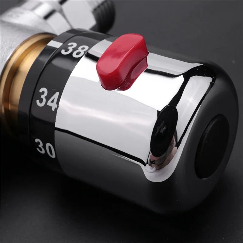 

2X твердый медный 3-ходовой термостатический смесительный клапан 3/4 дюйма клапан солнечного водонагревателя клапан регулирования температуры