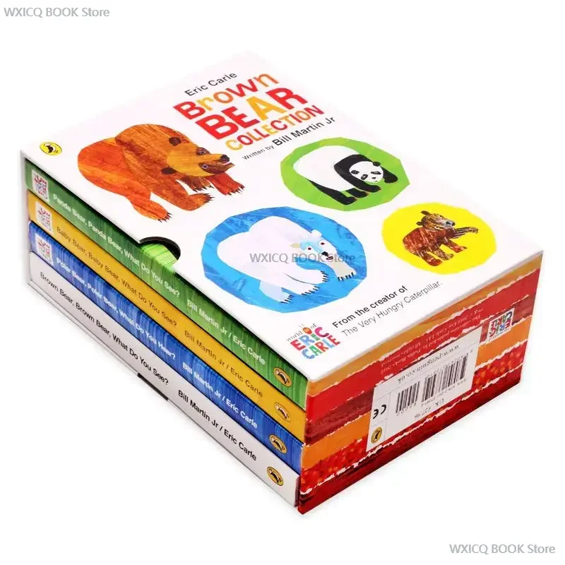 

English picture book 4 volumes Brown Bear Collection Eric Carle Brown Bear 4 volumes point-reading books