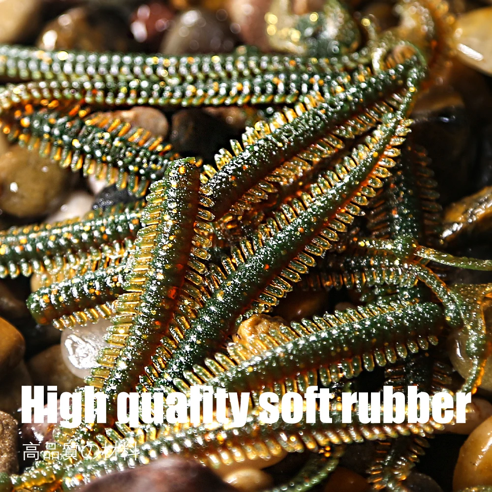 PEAK 50mm/65mm Weiche Köder Wurm Angeln Künstliche Silikon Bass Pike Minnow Swimbait Jigging Kunststoff Köder – Detail 4