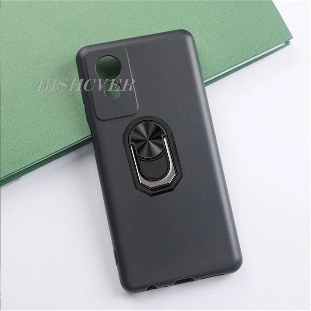 Para TCL 50 SE 501 50SE 505 TCL 40 NxtPaper 4G soporte de anillo trasero funda de teléfono Smartphone TPU cubierta de silicona suave