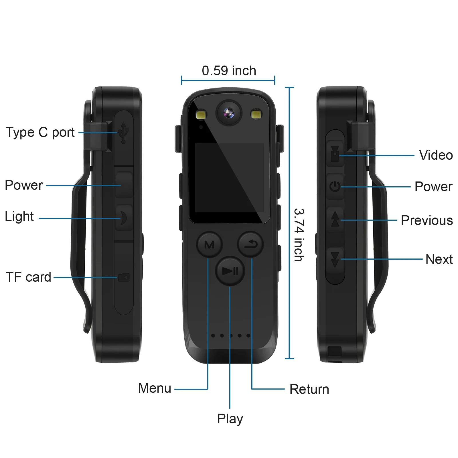 Yaergor A31 Mini fotocamera digitale WIFI Webcam HD 1080P registratore Audio registrazione videocamera durante la ricarica sport DV