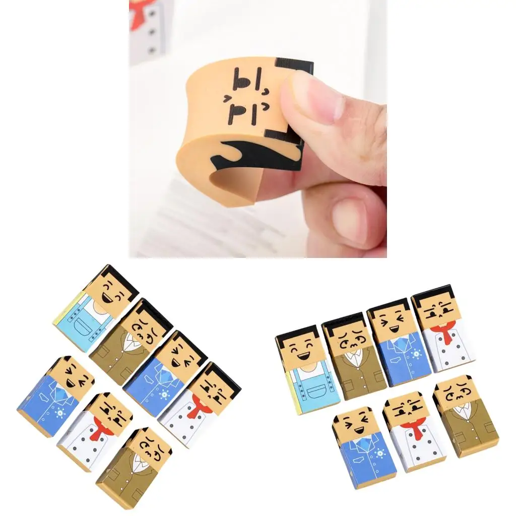 Cartoon Balding Man Erasers for Kids Boys Girls Students Rewards Stocking Fillers Children Erasers for Writing Drawing
