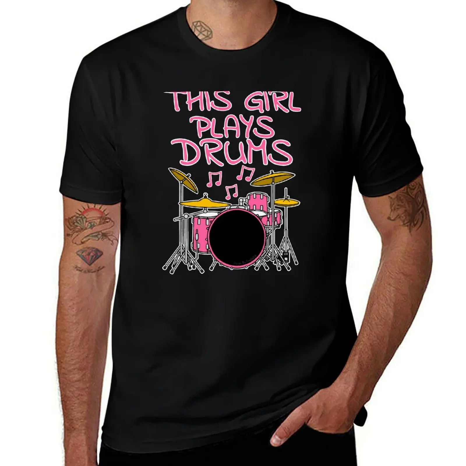 

This Girl Plays Drums, Female Drummer T-Shirt custom t shirt korean fashion anime shirt luxury t-shirt plain black t shirts men