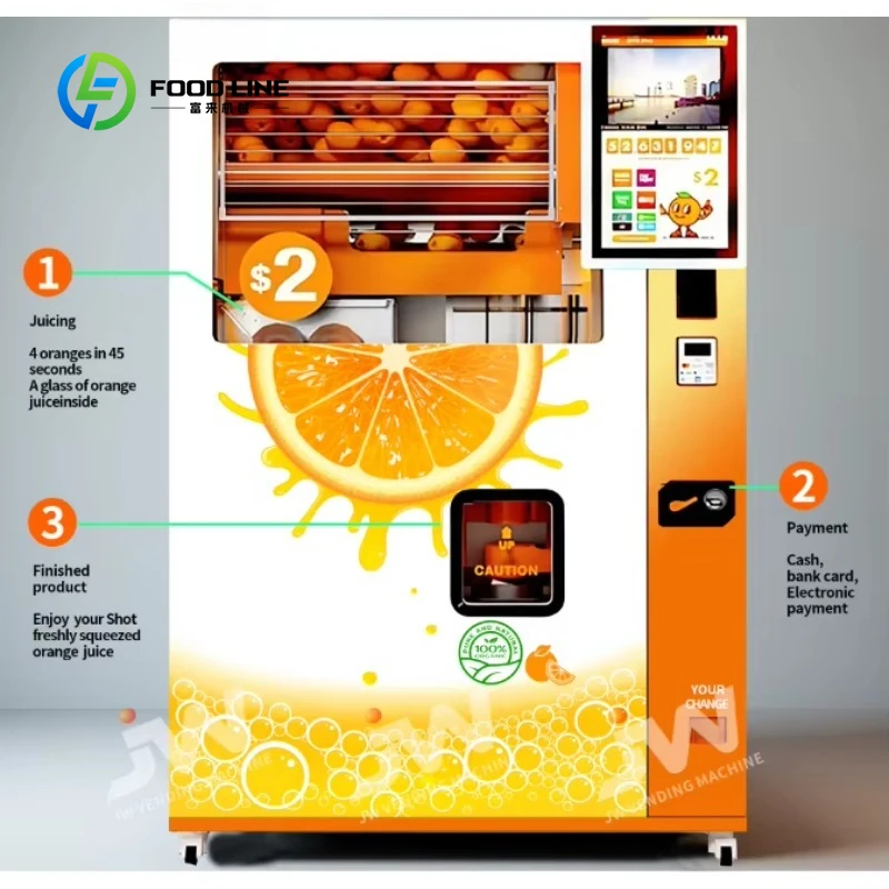 Freshly Squeezed Orange Apple Juice Vending Machine Custom Hot Sale Intelligent Touch Screen Vending Device for Hotel School