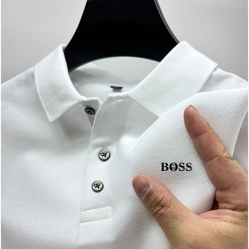 

Hot Sale Brand Fashion Clothing Original Logo Men Luxury Business Polo Summer Cycling Golf All-Around Polo2025