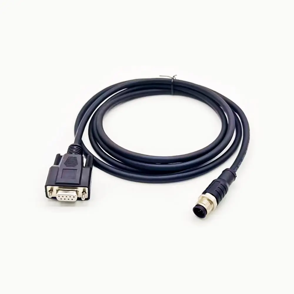 Marine NMEA 2000 Compatible Serial Adapter Cable 2M M12 5 Pin Male to DB9 Female Waterproof for CAN Bus Sensor Connection 