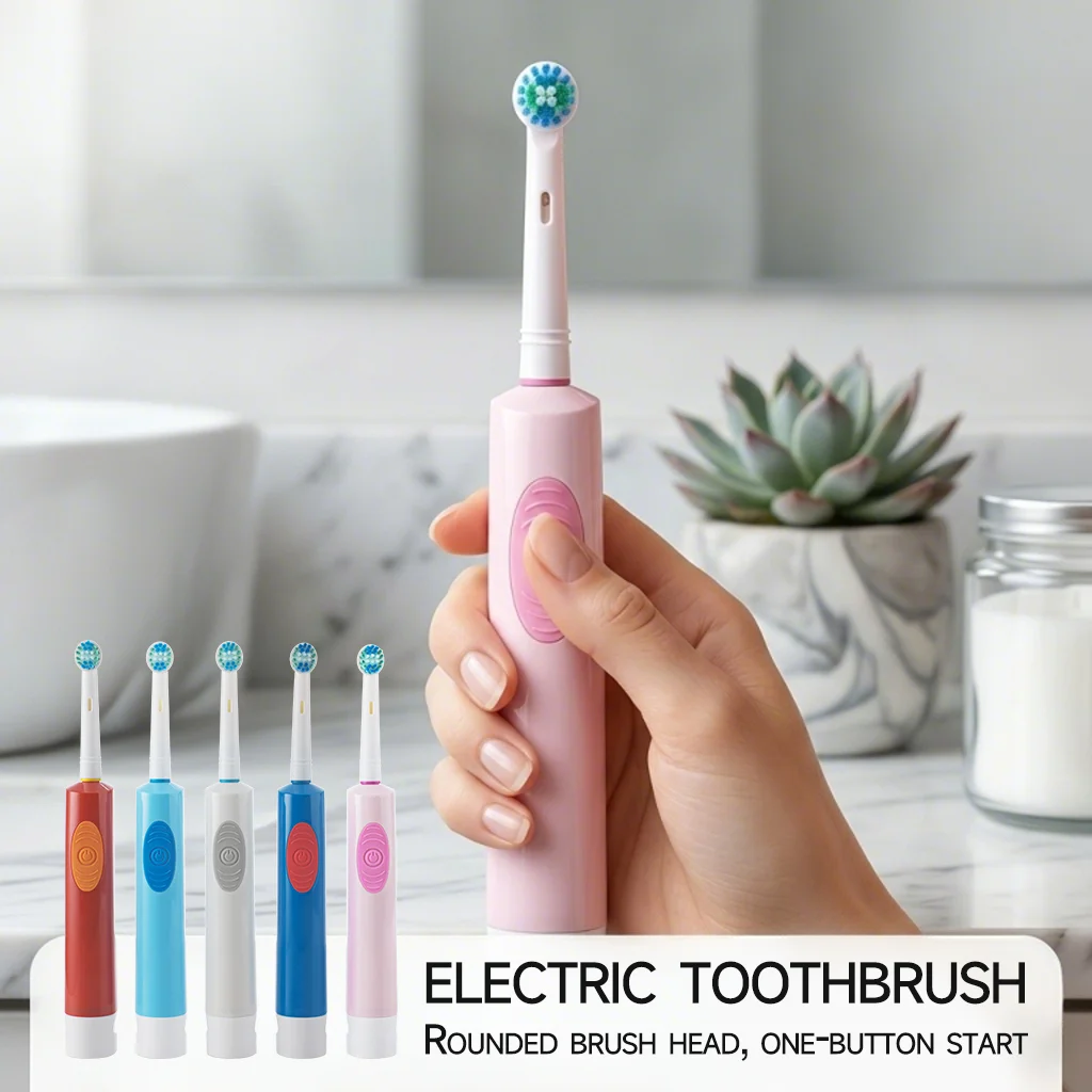 Electric Toothbrush Rotary Round Head Adult Soft Bristle Induction Automatic Men's And Women's Couples Set Compatible With Oraby
