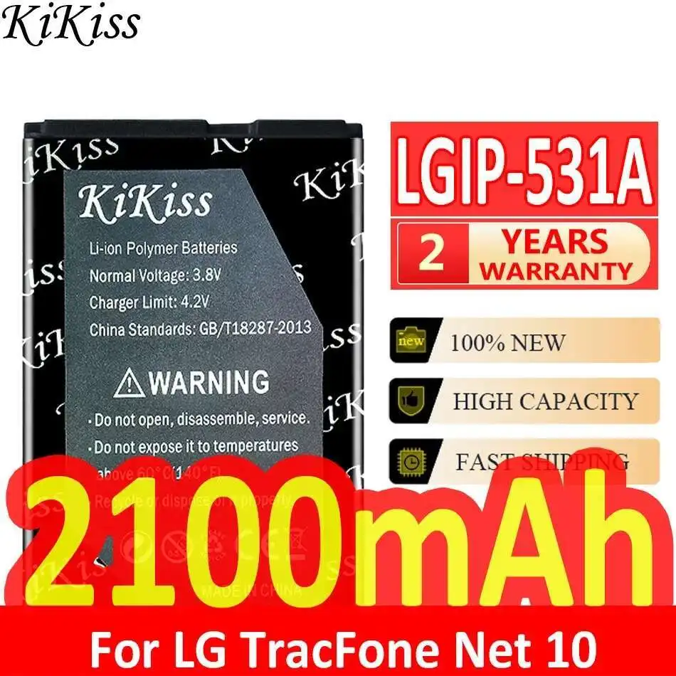 

Battery Lgip-531A 2100mAh For LG Tracfone Net 10 T375 320G VN170 236C,A100 Amigo A170 C195,G320GB GB100 GB101 GB106 GB110