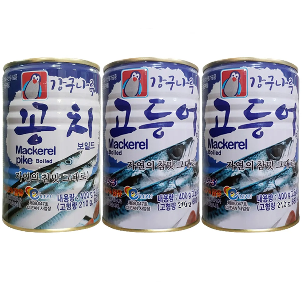 Penguinhc) Caballa Enlatada 400g 1 Lata + Caballa Enlatada 400g 2 Latas / Comida Enlatada