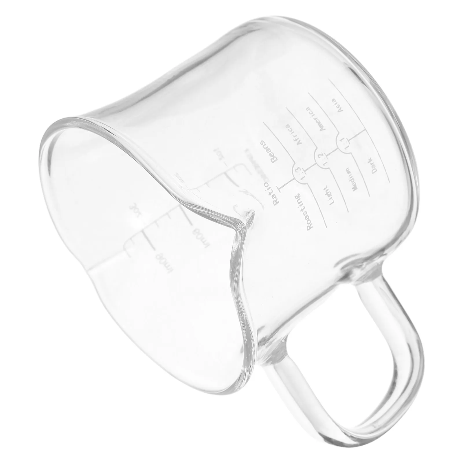 Glass Milk Creamer Double Spouts 100Ml Espresso Measuring Cup Coffee Frothing Pitcher Beverage Pouring Pitcher view 5