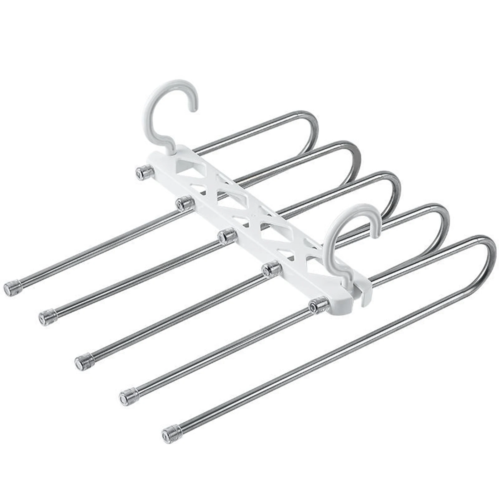 

5 In 1 Multifunctional Pants Rack 2 Hooks Space-Saving Trouser Rack Suitable for Home Wardrobe Closet