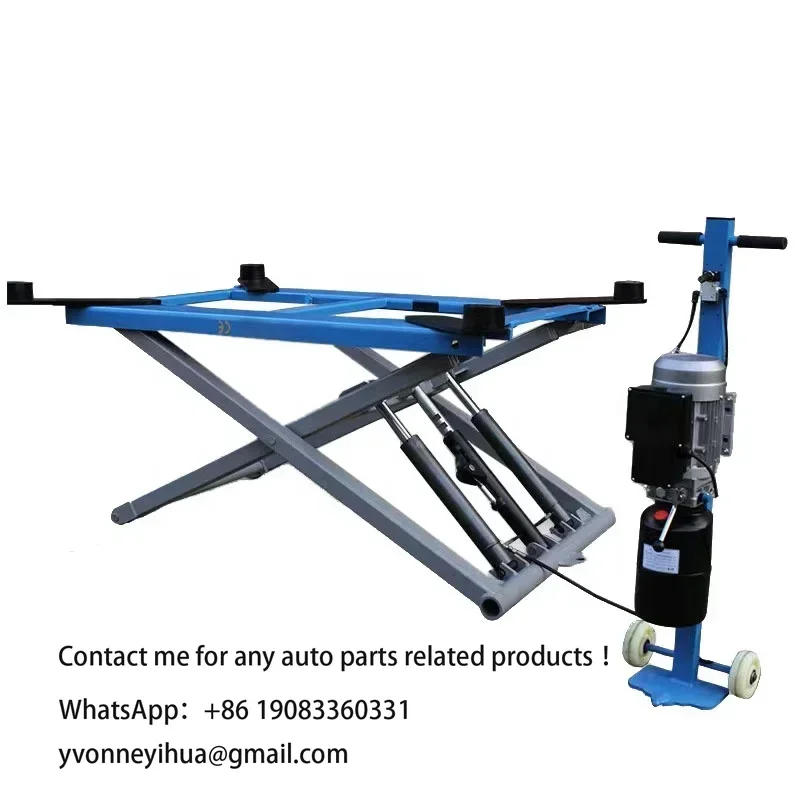 Cheap Price Hydraulic Super Thin Car Lifter Got in Stock 1.2m Height Double Side Lock Outdoor Vehicle Movable Lifting Jack