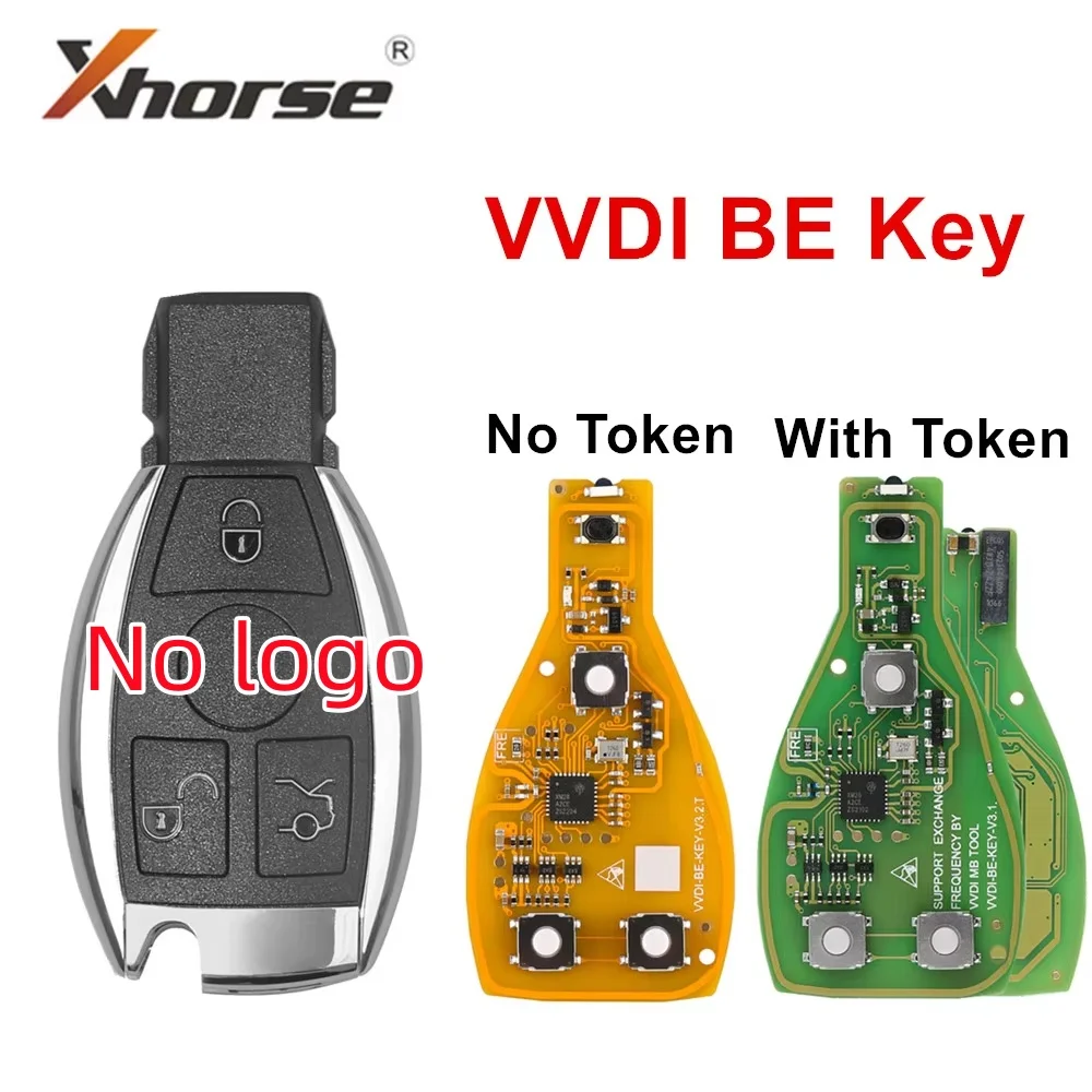 لا شعار Xhorse VVDI BE Key Pro لمرسيدس بنز V3.2 PCB رقاقة مفتاح بعيد نسخة محسنة الذكية 315 ميجا هرتز/433 ميجا هرتز