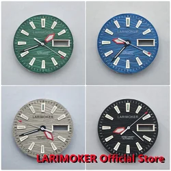 LARIMOKER 29MM Black Blue Grey Green Luminous Dial and Watch Hand for NH36A Movement Leisure Watches Accessories