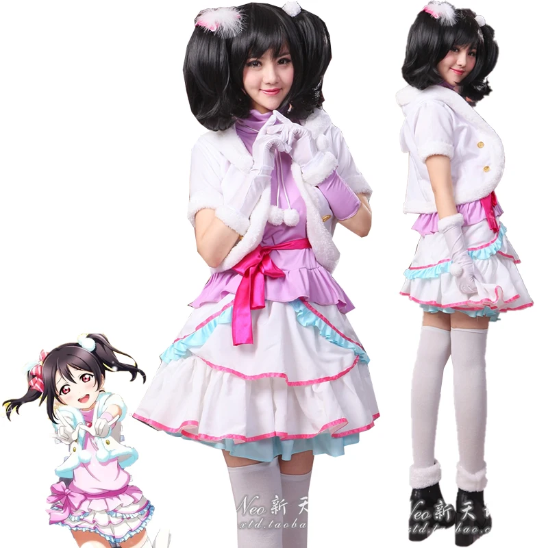 

Custom Made Lovelive Snow Halation Nico Yazawa Cosplay Costume Uniform Halloween Suits Carnival Clothes Anime Outfits Big Size