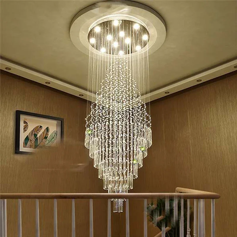 

TINNY Modern Crystal Pendant Lamp LED Creative Luxury Chandelier for Home Living Room Villa Staircase Hanging Light