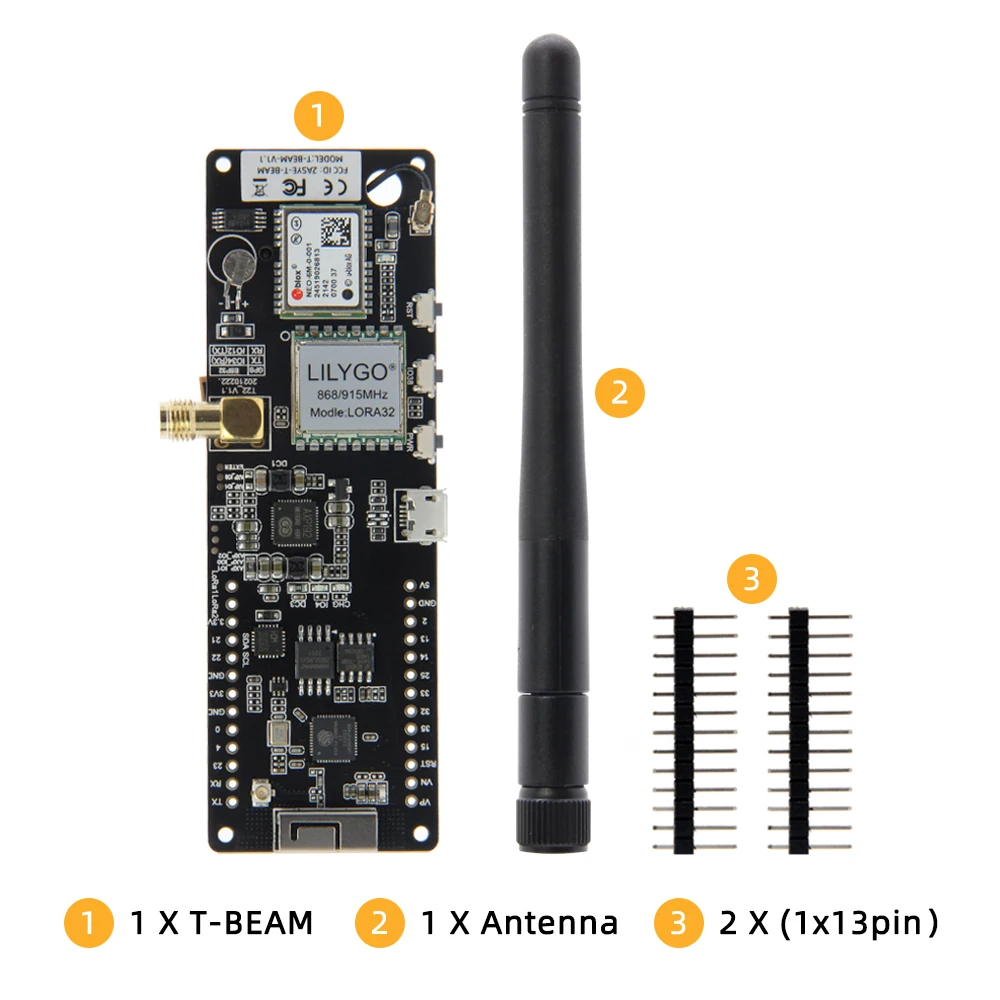 LILYGO® & Helium T-Beam V1.2 ESP32 LoRa scheda di sviluppo LoRaWAN 868MHz 915MHz modulo Wireless GPS NEO-6M 18650 supporto batteria