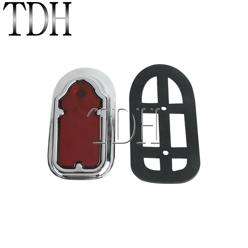 For Harley Honda Bobber Chopper Yamaha Custom Touring Motorcycle Tombstone Rear Tail Light Stop Brake Lamp Taillights Universal