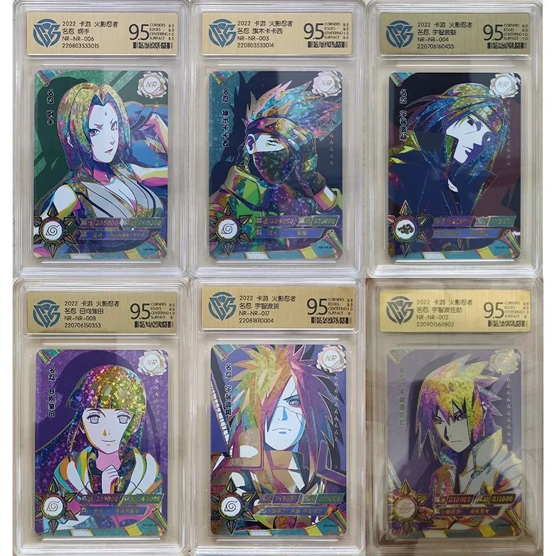 

KAYOU Genuine Naruto NR Card 9.5 Graded Rating Card Uchiha Madara Hyuga Hinata Tsunade Anime Rare Collection Card Kids Toy Gift