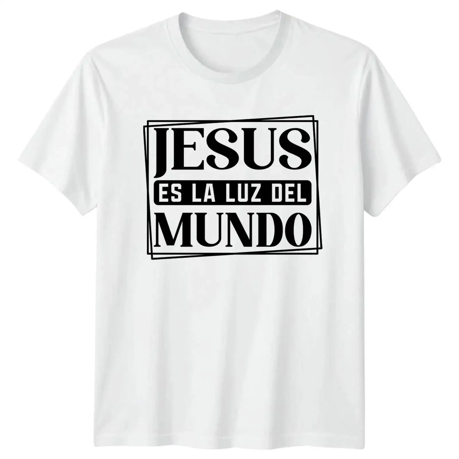 Jesus Es La Luz Del T Shirt Spanisch Christlich Religion Geschenk für Sie und Ihn vintage Washed Unisex fashion Stylish