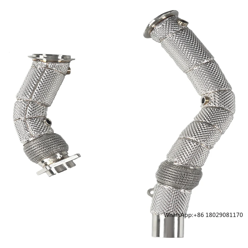 OEM Sport Downpipe Header For Bmw F87 S55 M2c M2 M3 M4 Competition/m2c 3.0t Tuning Exhaust System With Heat Wrap