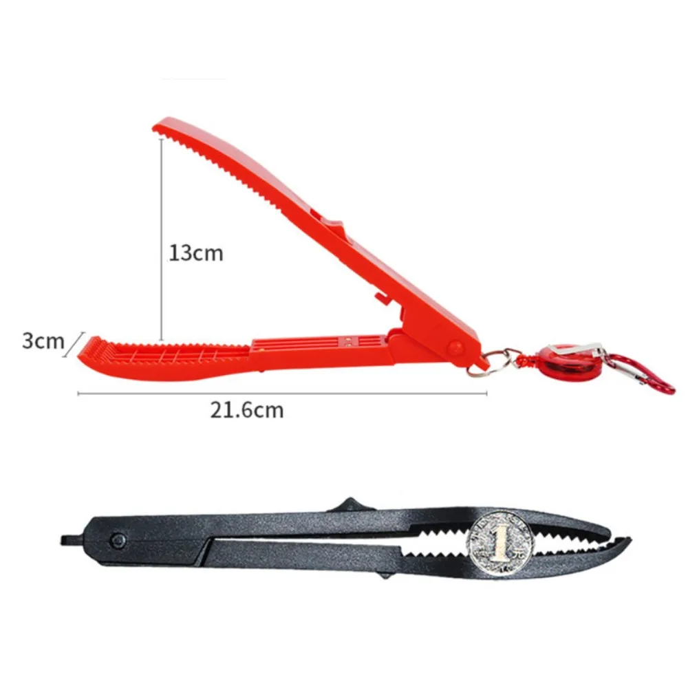 Fishing Tongs Fishing Gripper with Belt Clip Key Chain Holder Fish Holder Switch Lock Gear Pince Fishing Tools Supplies