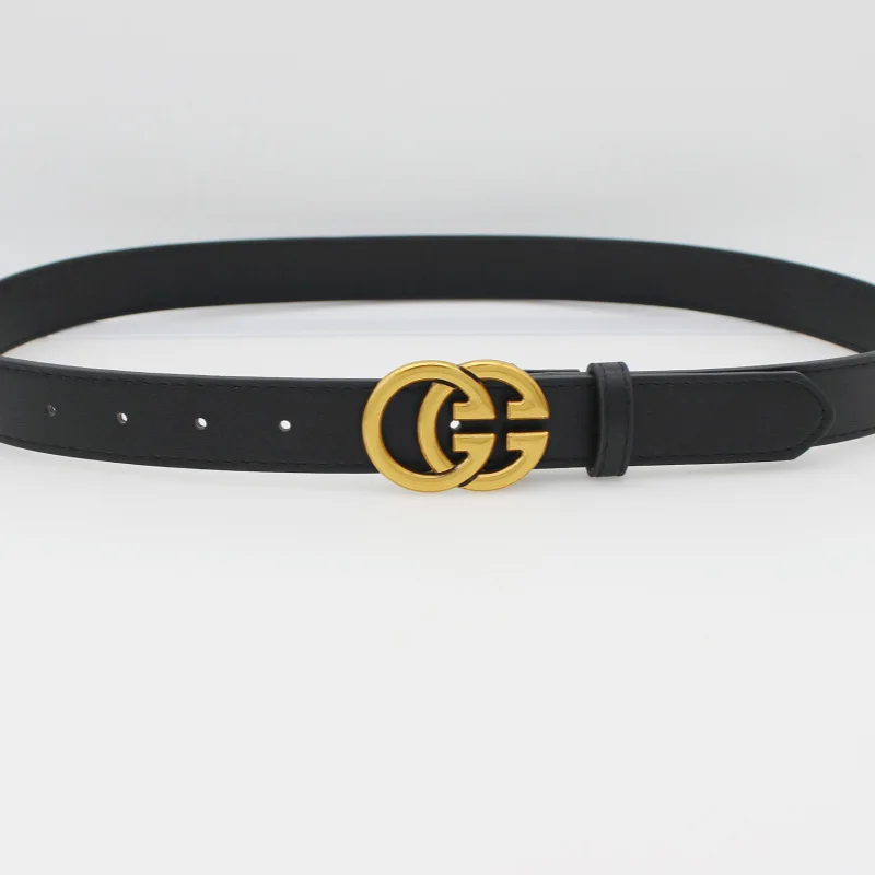 حزام جلد البقر الحقيقي GG للنساء مصمم فاخر للجنسين حزام رجالي أنيق حزام جينز حزام الخصر