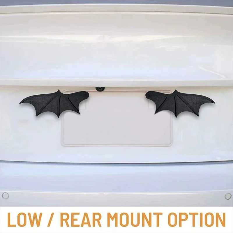 

2PCS Bat Wing License Plate Frame Bat Wings Car Kit For Auto Decorations Halloween Car Bat Wings Decorations Bat Wings Car Kit