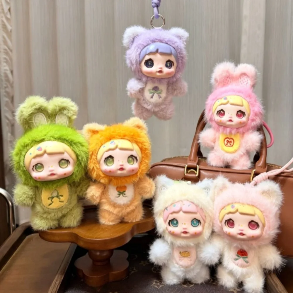 Vinyl Fruit Doll Plush Keychain Cute Transformed Figure Bag Pendant Trendy Toy Ornament Kids Gif