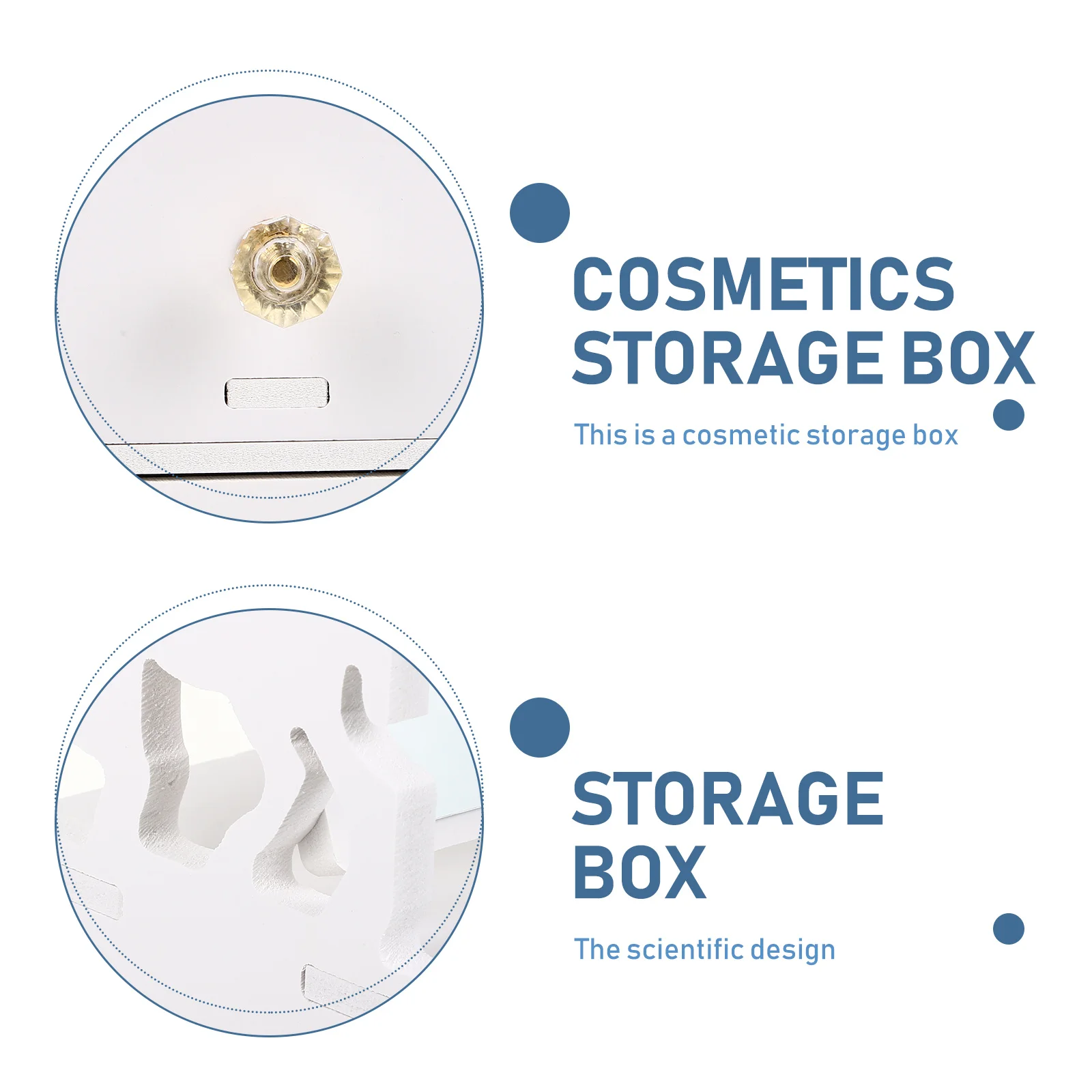 

Desktop Mirror Box Durable Tabletop Makeup Storage Organizer Large Capacity Dressing Table Organizer Case for Powder