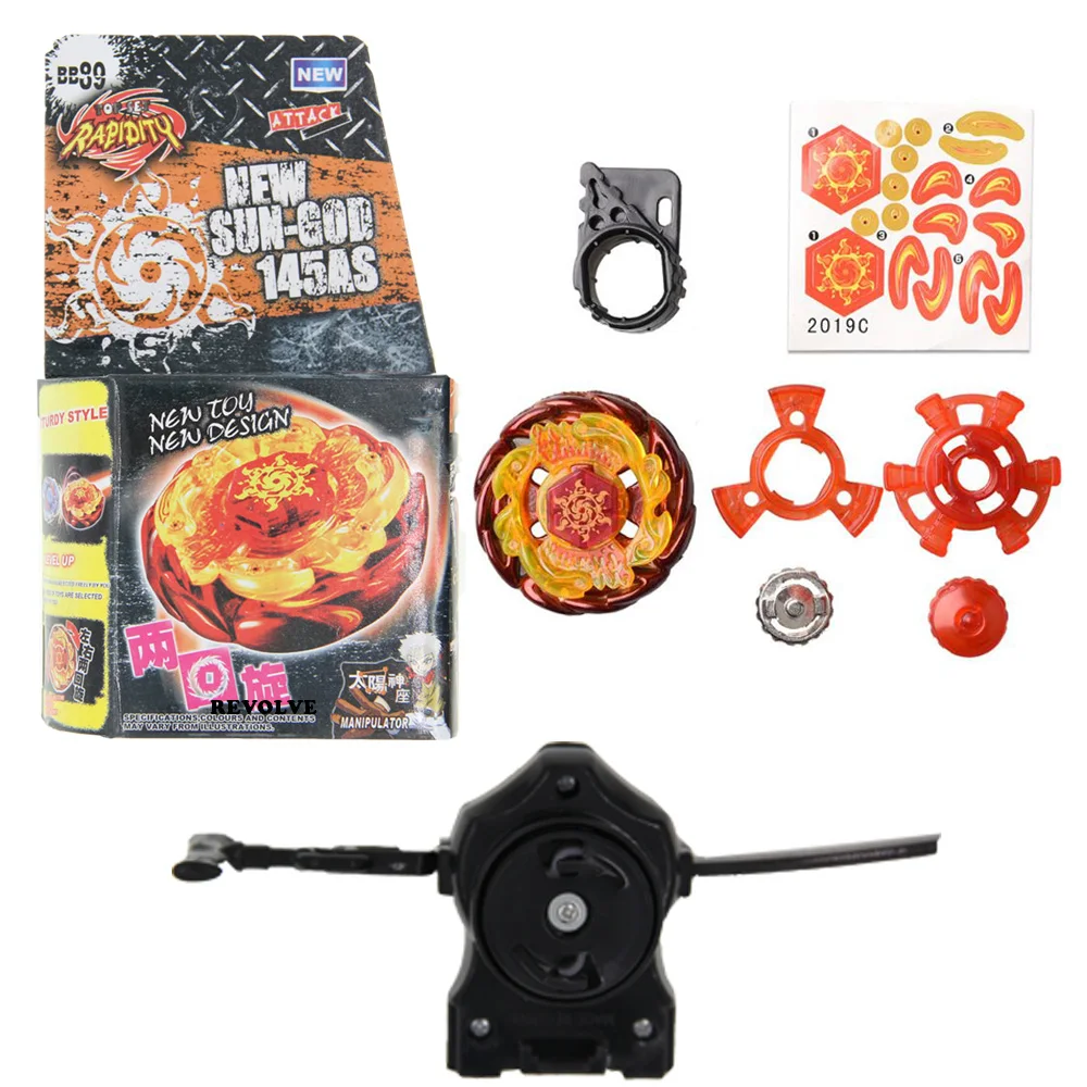 B-X TOUPIE BURST BEYBLADE wyvron w3  Fang Leone 130W2D BB106 Simple Packing + Black Pull Line Launcher