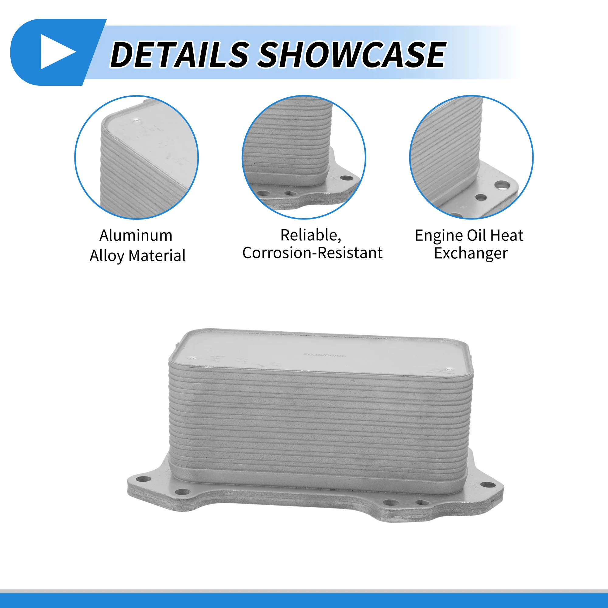 

UXCELL Engine Oil Cooler for Mercedes-Benz C300 2019-2023 No.A2641880400/6401800765 Aluminum Alloy 1 Pcs Car