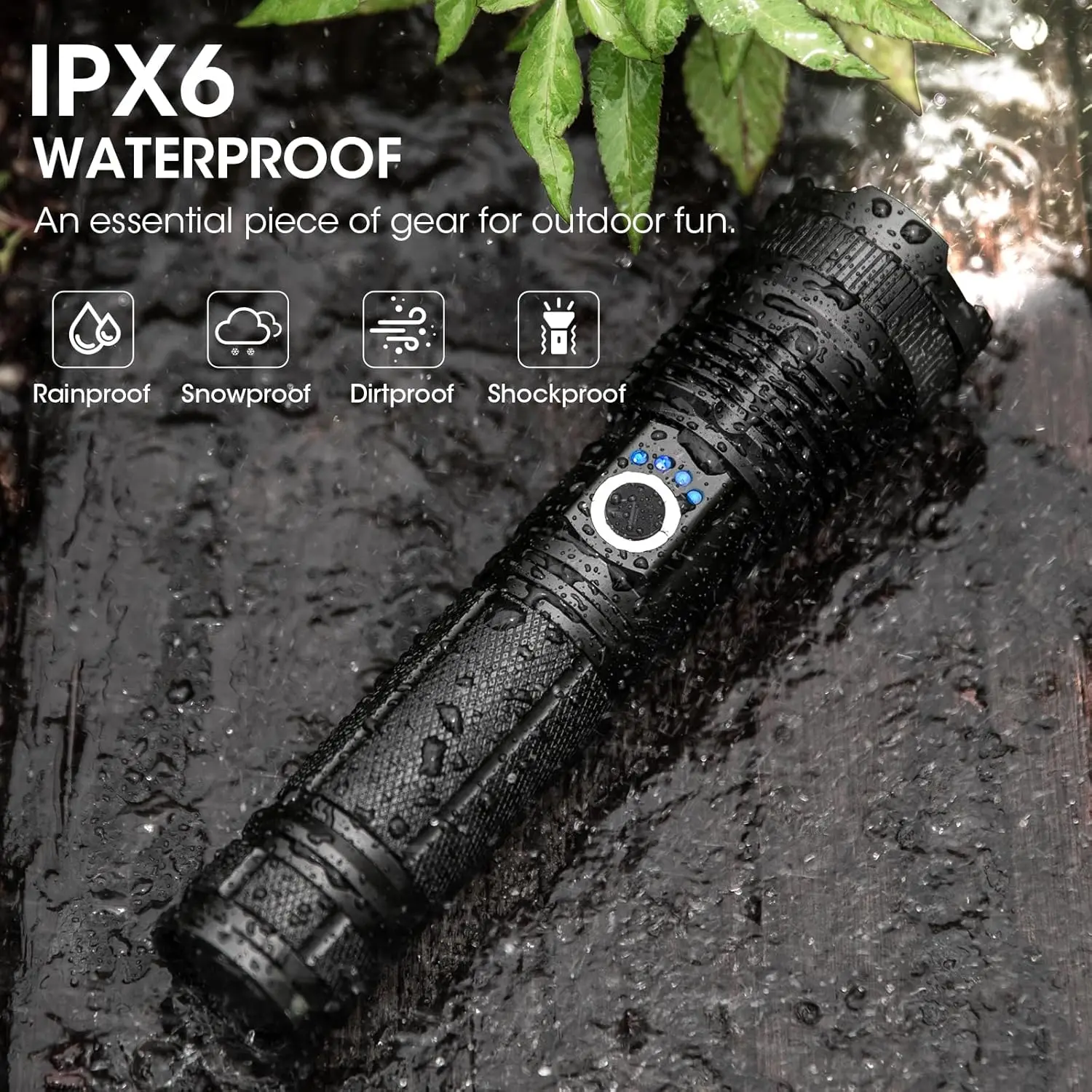 4-Pack Rechargeable LED Flashlights, 90,000LM Super Bright with 5 Modes, Waterproof for Camping & Home