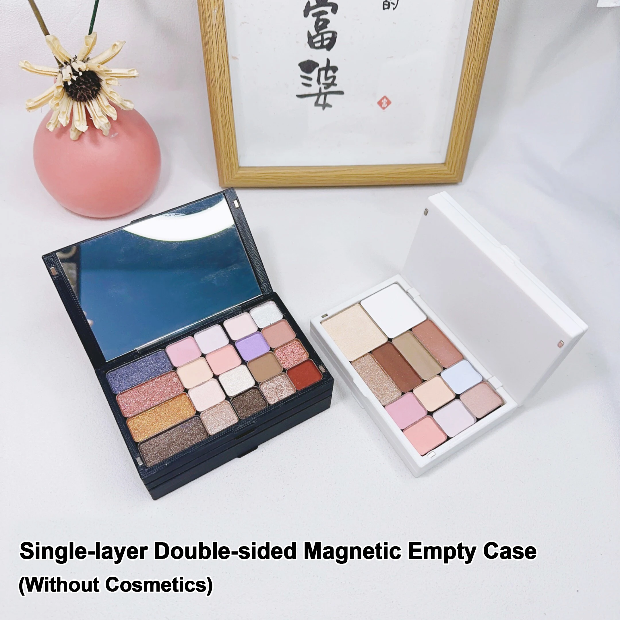 EyeShadow Magnetic Suction Packaging Box Multi Layer Makeup Self Assembling Disk Eye Shadow Storage Box Travel Portable