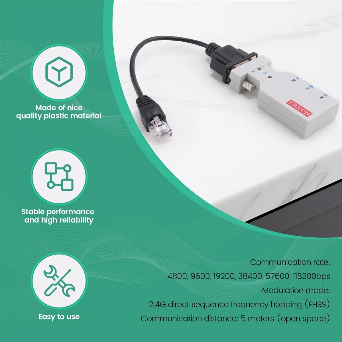 CH◆☆§Serial Bluetooth Module RJ45 to RS232 Line Serial Port Bluetooth Console Line~HOT SALE