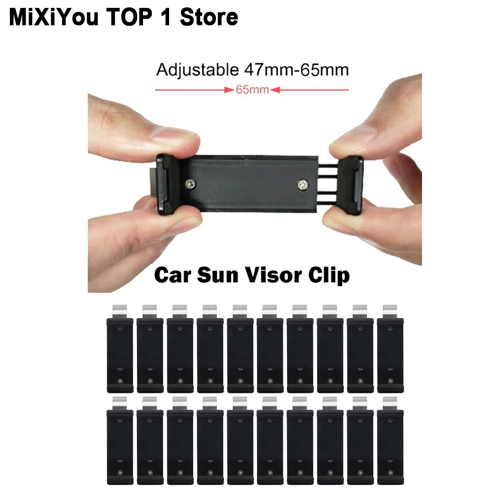 Car Keychain Sun Visor Clip Holder 47-68mm Fit for Garage Door Remote Control Barrier Opener Quick Installation