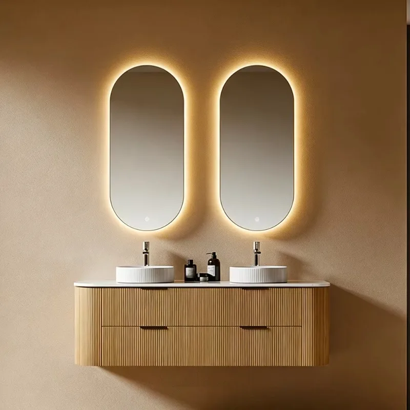 Fashion Modern Wooden Wall Mounted Bathroom Storage Cabinet Small 24 Inch Floating Bathroom Vanity With Sink - view 6