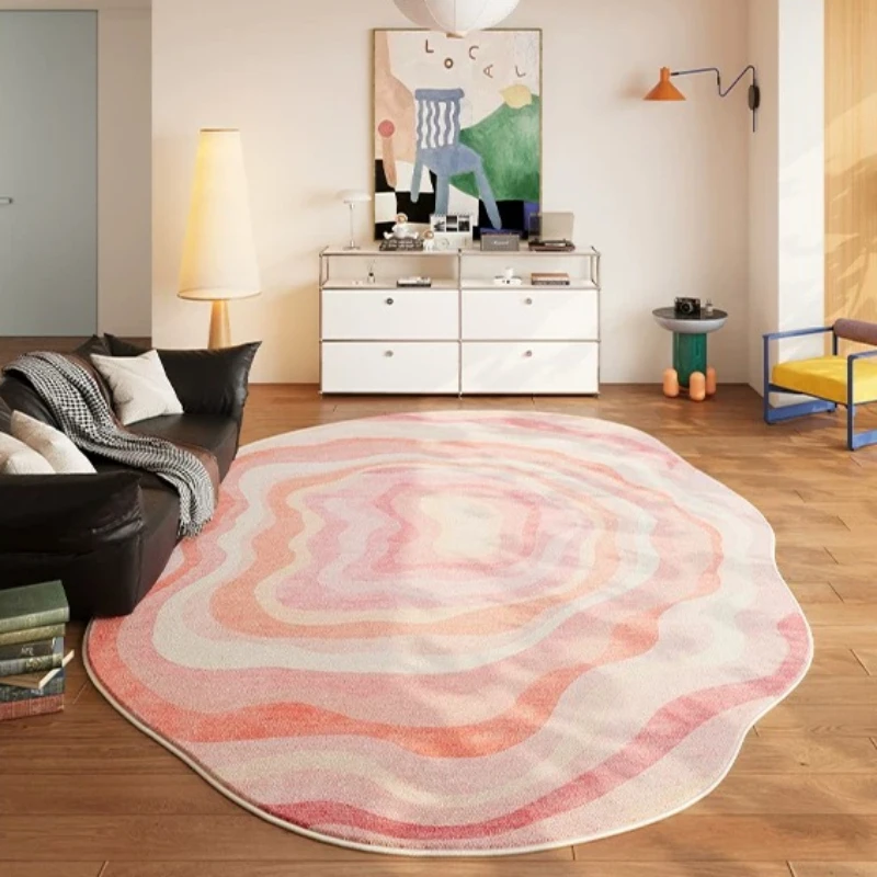 Dopamine Colors Bedroom Decor Large Carpet Irregular Shape Carpets for Living Room Thick Plush Rug Fluffy Soft Floor Bedside Mat